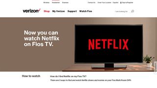 Now Stream Netflix with your Verizon Fios Multi-Room DVR