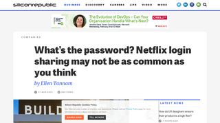 What's the password? Netflix login sharing may not be as common as ...