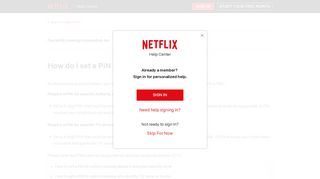 How do I set a PIN for parental controls? - Netflix Help Center