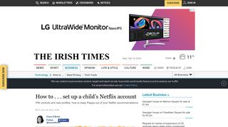How to . . . set up a child's Netflix account - The Irish Times