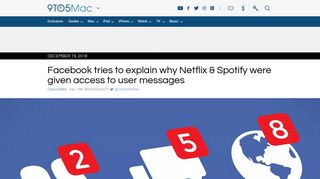 Facebook tries to explain why Netflix & Spotify were given access to ...