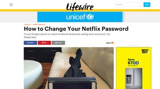 How to Change Your Netflix Password - Lifewire