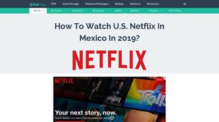 How to Watch U.S. Netflix in Mexico? 2019 Guide - Pixel Privacy