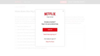 How does the My List section of Netflix work? - Netflix Help Center