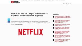 Netflix for iOS No Longer Allows iTunes Payment Method for New ...