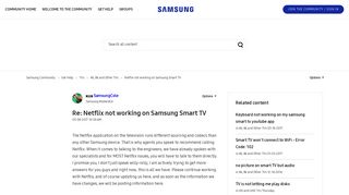 Solved: Netflix not working on Samsung Smart TV - Page 31 ...