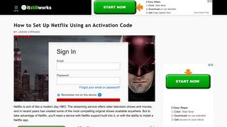 How to Set Up Netflix Using an Activation Code | It Still Works