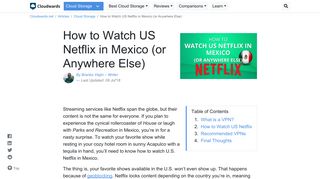 How to Watch US Netflix in Mexico (or Anywhere Else) - Cloudwards.net