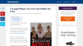 3 (Legal) Ways You Can Get Netflix for Free - MoneyPantry