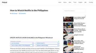 How to Watch Netflix in the Philippines - Philpad