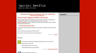 Hacking NetFlix : Having Trouble Logging into Netflix or Streaming?