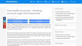 Free Netflix Accounts - Working Account Login and Passwords - The ...