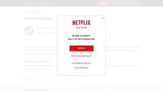 Is Netflix Down? | Netflix Service Status | Netflix Help Center
