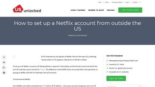 How to set up a Netflix account from outside the US - Shop US Unlocked