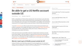 Be able to get a US Netflix account outside US | Security Gladiators