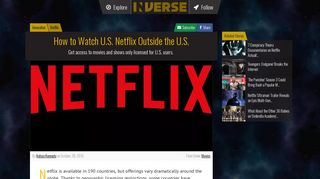 How to Watch U.S. Netflix Outside the U.S. | Inverse