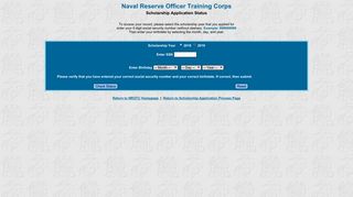 NROTC- Status of Scholarship Application