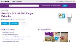 EX6150 | AC1200 WiFi Range Extender | NETGEAR Support