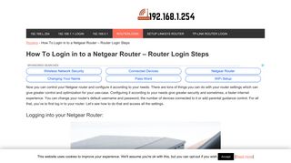 How To Login in to a Netgear wireless Router - Router Login Steps