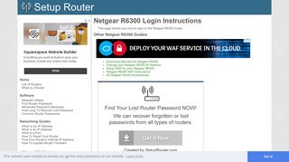 How to Login to the Netgear R6300 - SetupRouter
