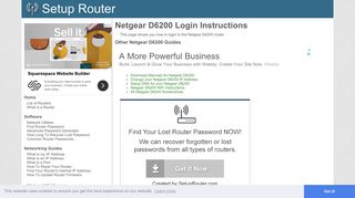 How to Login to the Netgear D6200 - SetupRouter