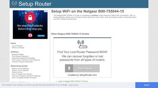 Setup WiFi on the Netgear B90-755044-15