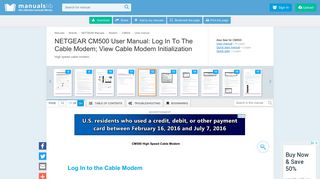 Netgear CM500 User Manual - ManualsLib