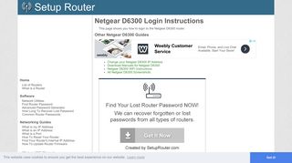 How to Login to the Netgear D6300 - SetupRouter