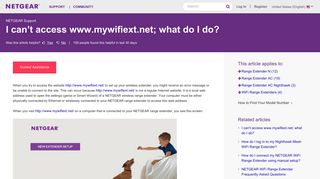 I can't access www.mywifiext.net; what do I do? | Answer | NETGEAR ...