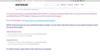 Router Login Page | Mobile Routers | Mobile Broadband ... - Netgear
