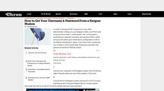 How to Get Your Username & Password From a Netgear Modem ...