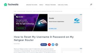 How to Reset My Username & Password on My Netgear Router ...