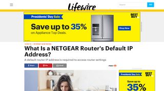 How to Find the Default IP Address of a NETGEAR Router - Lifewire