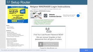 How to Login to the Netgear WNDR4000 - SetupRouter