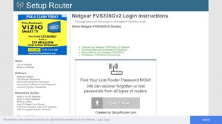 How to Login to the Netgear FVS336Gv2 - SetupRouter