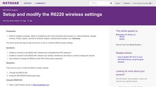 Setup and modify the R6220 wireless settings | Answer | NETGEAR ...