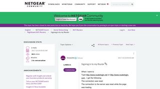 Signing in to my Router - NETGEAR Communities