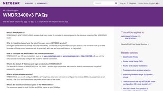 WNDR3400v3 FAQs | Answer | NETGEAR Support - Netgear KB