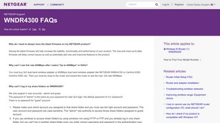 WNDR4300 FAQs | Answer | NETGEAR Support - Netgear KB