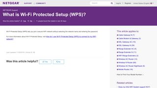 What is Wi-Fi Protected Setup (WPS)? | Answer | NETGEAR Support