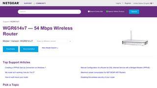 WGR614v7 | WiFi Router | NETGEAR Support