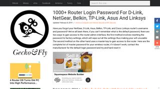 1000+ Router Login Password For D-Link, NetGear, Belkin, TP-Link ...