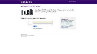 NETGEAR Live Parental Controls - Sign in to your OpenDNS account