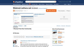 Webmail.nethere.net - Sitejabber
