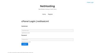 cPanel Login | nethost.ml – NetHosting