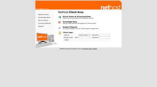 NetHost Web Hosting | Client Area