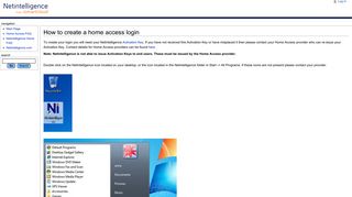 How to create a home access login - Netintelligence Knowledge Base