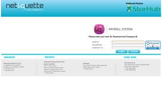 Netiquette Payroll Management System Please enter your User ID ...