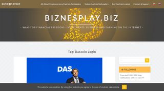 Dascoin login - Bizne$Play.biz