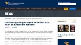 Netlearning changes login mechanism; user name and password ...